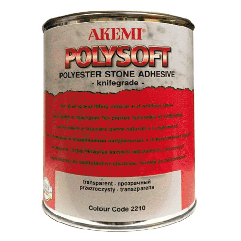 Густой клей-шпатлевка Akemi Poly-Soft прозрачно-медовый 1 кг 10481