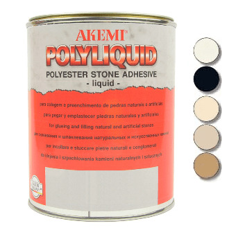 Жидкая шпатлёвка для камня св.бежевая Akemi Stone Filler MS 86 Poly-Liquid 1,65 кг 10157